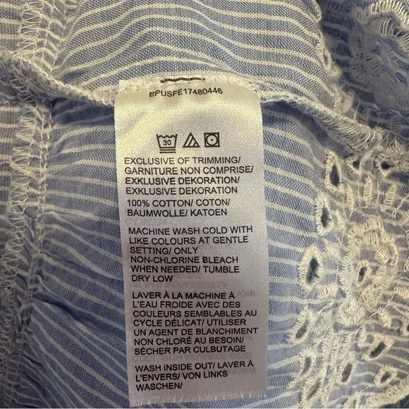 Lord & Taylor Embroidered Peasant Top Size Large - Picture 5 of 7